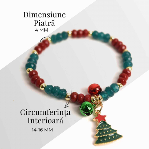 Bratara naturala Jasp rosu, verde fatetat - cadou unic festiv [3]