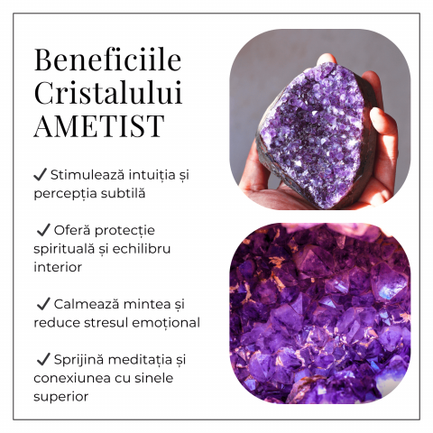 Pisicuta armoniei – Ametist pentru Intuitie si Protectie Spirituala 5 cm inaltime [4]
