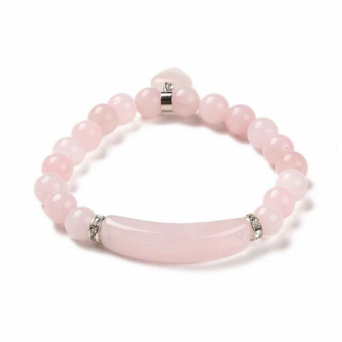 Bratara Zen Cuart Roz 8mm – Iubire si Vindecare Emotionala