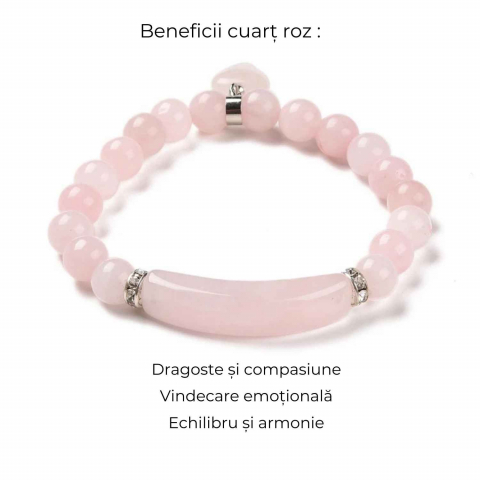 Bratara Zen Cuart Roz 8mm – Iubire si Vindecare Emotionala [4]