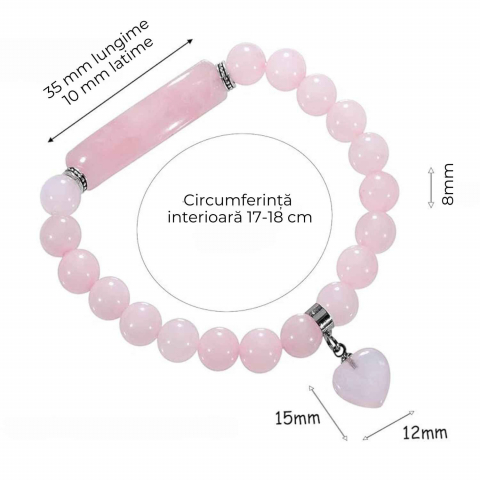 Bratara Zen Cuart Roz 8mm – Iubire si Vindecare Emotionala [2]