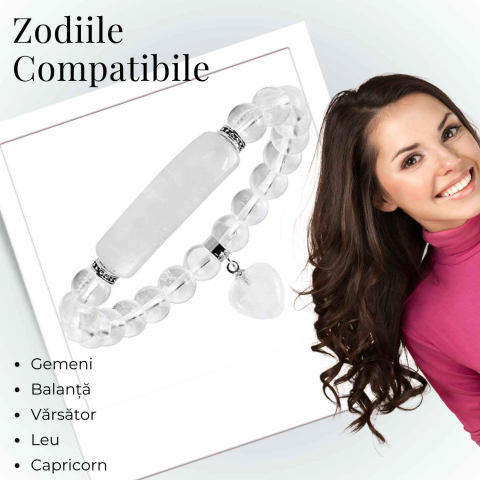 Bratara Zen Cuart Transparent 8mm – Claritate si Energii Pozitive [4]
