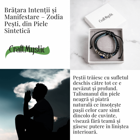 Bratara Zodiacala ajustabila din Piele Sintetica cu Cabochon Rotund – Simbol Astrologic Personalizat pentru Energie si Identitate Astrala [3]