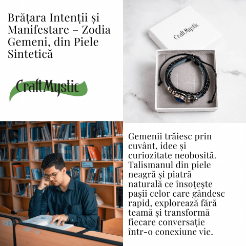 Bratara Zodiacala ajustabila din Piele Sintetica cu Cabochon Rotund – Simbol Astrologic Personalizat pentru Energie si Identitate Astrala [37]