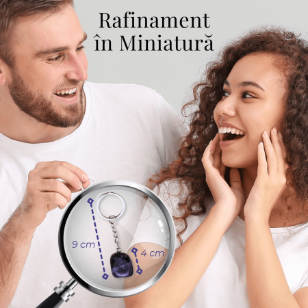 Set coliere ce contine 7 cristale naturale chakre si doua lanturi de franghie reglabile, realizate manual de diferite dimensiuni, un cadou ideal pentru femei, barbati si copii [1]