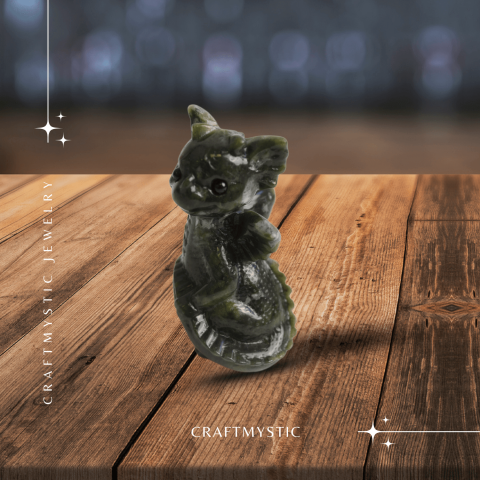 Gardianul bland al norocului – Dragon din Jad de Sud pentru Abundenta si Echilibru 7.5 cm inaltime [7]