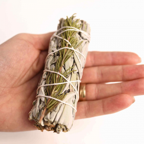 Buchet Salvie Alba California cu Rozmarin - Claritate si Protectie Energetica [4]