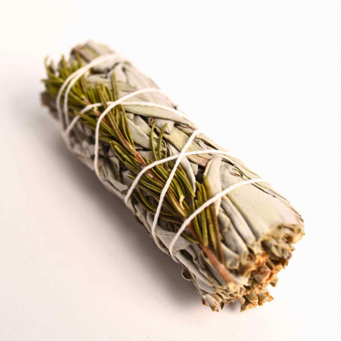 Claritate Mentala si Focus - Buchet Salvie Alba California cu Rozmarin - Claritate si Protectie Energetica