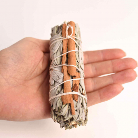 Buchet Salvie Alba California cu Scortisoara - Purificare si Energie Pozitiva [3]