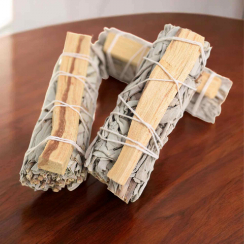 Buchet Salvie Alba California cu lemn Palo Santo – Purificare si Energie Pozitiva [5]