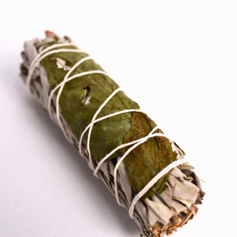 Claritate Mentala si Focus - Buchet Salvie Alba California cu Busuioc - Purificare si Armonie Energetica