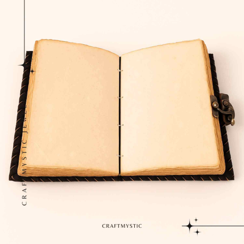 Calatorie interioara – Jurnal din piele naturala cu pietre 7 chakre si hartie de bumbac [4]