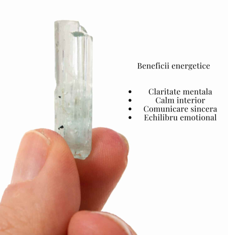 Specimen natural de Acvamarin din Afganistan – cristal al claritatii si calmului interior [3]