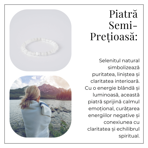 Purificare si Liniste – Bratara din Selenit Natural 6mm [5]
