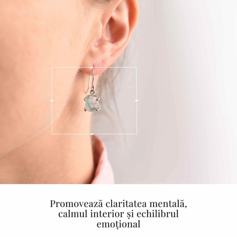 Cercei Argint 925 cu Acvamarin Brut - Energie si Claritate [1]