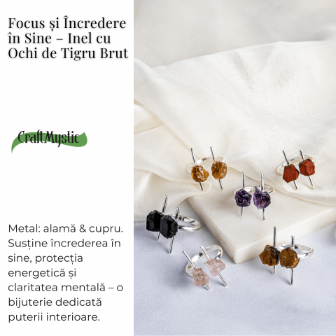 Focus si incredere in sine – Inel cu ochi de tigru brut [2]