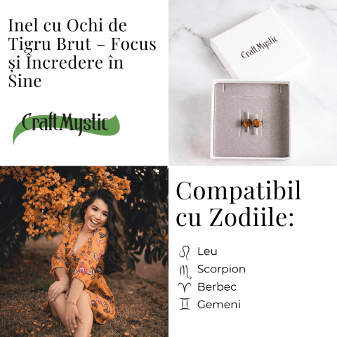 Focus si incredere in sine – Inel cu ochi de tigru brut [4]
