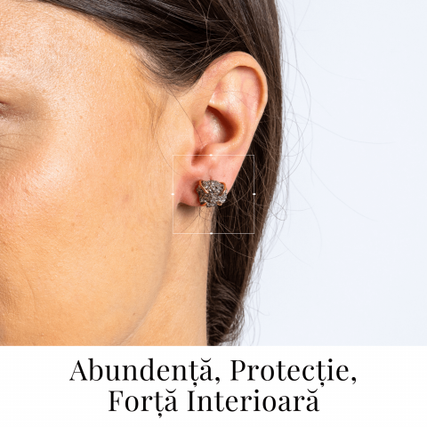Cercei cu Pirita bruta – Abundenta, incredere si protectie energetica [1]