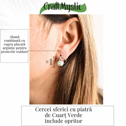 Cercei cu Cuart Verde – Echilibru si Energie Pozitiva [2]