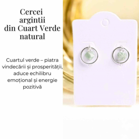 Cercei cu Cuart Verde – Echilibru si Energie Pozitiva [3]