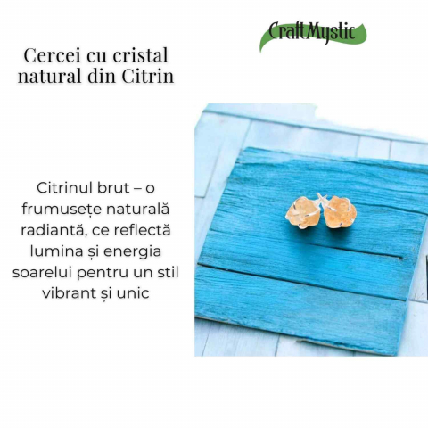 Cercei cu Citrin Brut – Energie Pozitiva si Abundenta [2]