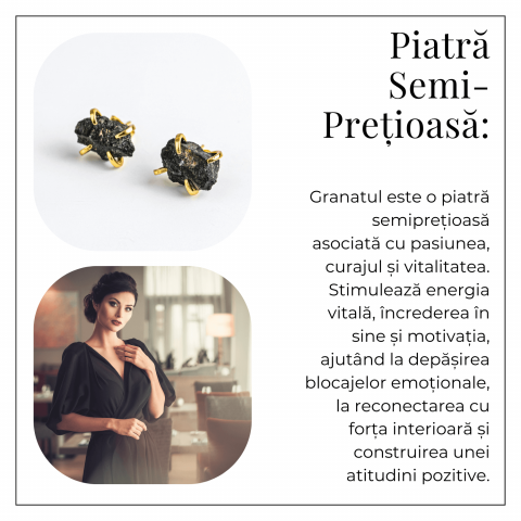 Cercei pentru Incredere si Pasiune – Cristal Granat Natura [5]