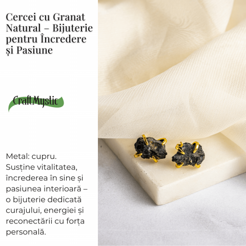Cercei pentru Incredere si Pasiune – Cristal Granat Natura [2]