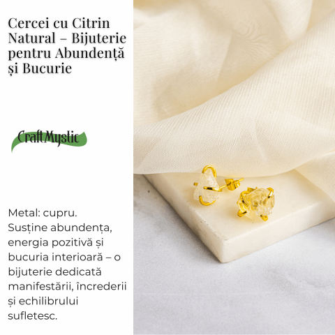 Cercei pentru Abundenta si Bucurie – Citrin Natural [2]