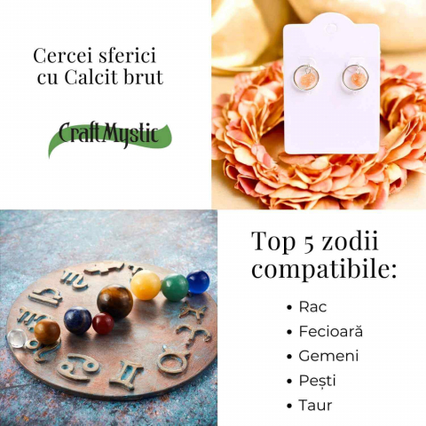 Cercei cu Calcit Brut – Energie Pozitiva si Echilibru [4]
