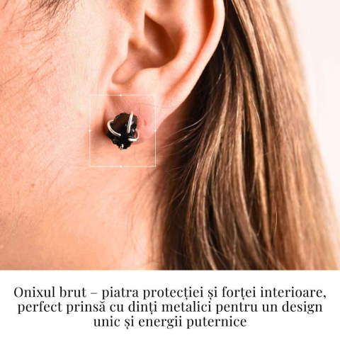 Cercei cu Onix Brut – Protectie si Claritate pentru Zilnic [1]