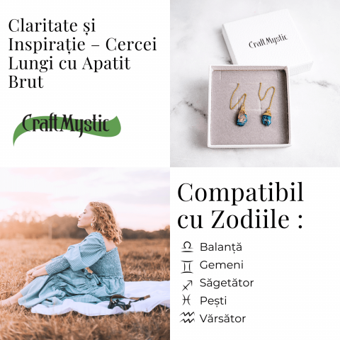 Claritate si Inspiratie – Cercei Lungi cu Apatit Brut [4]