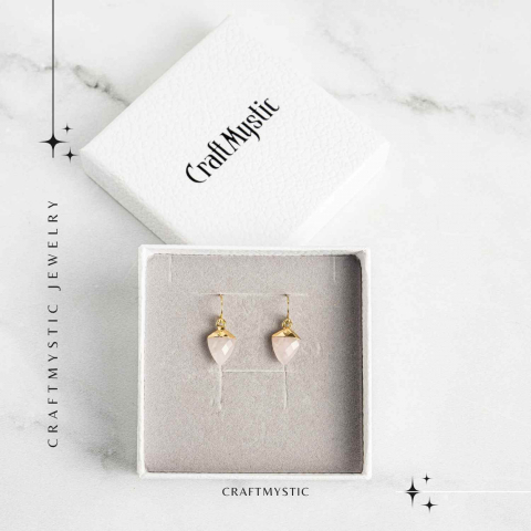 Cercei din Cuart Roz Natural Fatetat - Iubire Si Armonie [1]