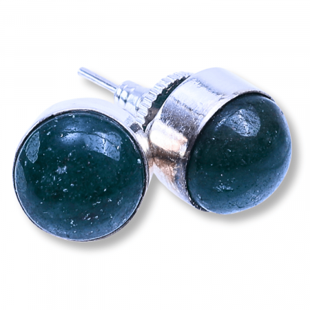 Echilibrare Energetica - Cercei Eleganti cu Jad Verde, inchidere pe surub, pentru echilibru si protectie