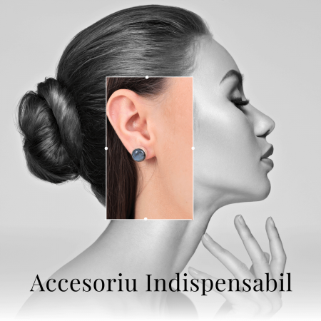 Cercei Eleganti cu piatra Labradorit Natural inchidere pe surub, pentru echilibru si protectie [6]