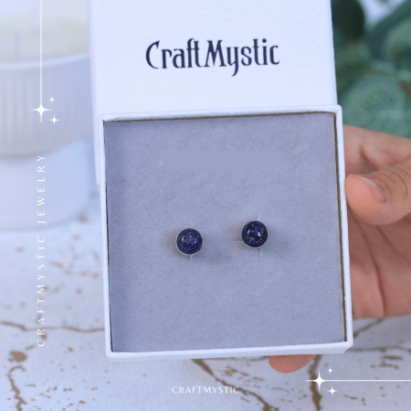 Cercei Eleganti cu Lapis Lazuli Natural, pentru claritate mentala si intelepciune [8]