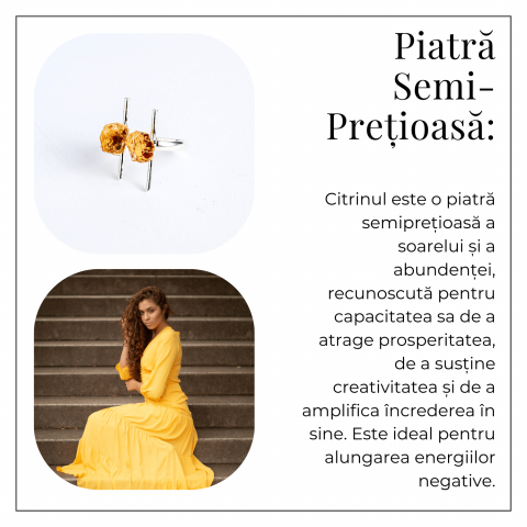 Talismanul succesului – Inel cu citrin brut, piatra prosperitatii [5]