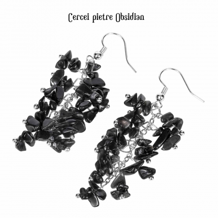 Cercei Sofisticati cu Obsidian - Protectie Energetica si Eleganta Moderna [2]
