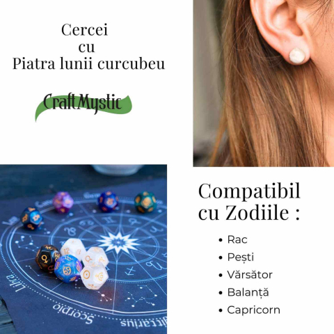Cercei cu Piatra Lunii Curcubeu - Echilibru si Inspiratie [4]