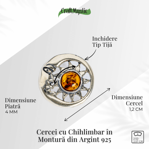 Cercei spirituali – Chihlimbarul care uneste energia si intuitia in montura argint 925 [2]