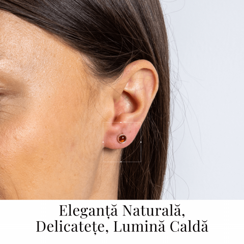 Rafinament discret – Cercei Finuti din Argint 925 cu Chihlimbar [1]