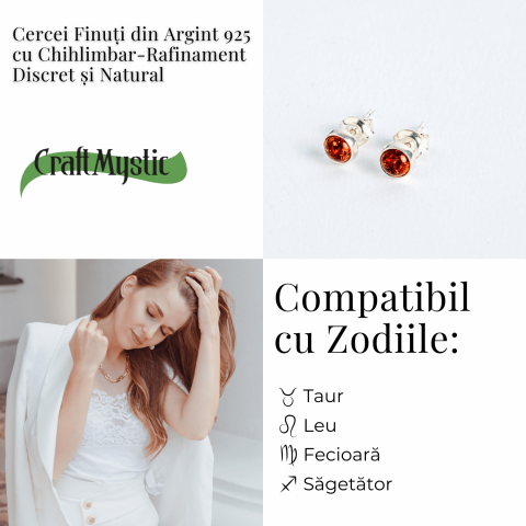 Rafinament discret – Cercei Finuti din Argint 925 cu Chihlimbar [3]
