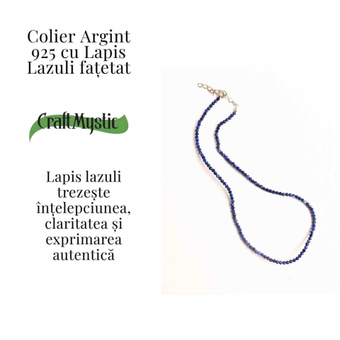 Claritate si Adevar Interior – Colier din Argint 925 cu Lapis Lazuli Fatetat [2]