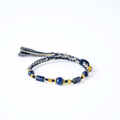 Creativitate si Inspiratie - Protectie si Claritate – Bratara Impletita din Lapis Lazuli Natural, Lucrata Manual