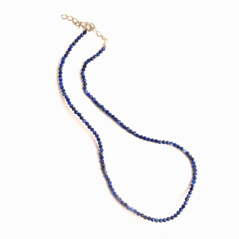 Cristale pe beneficii - Claritate si Adevar Interior – Colier din Argint 925 cu Lapis Lazuli Fatetat