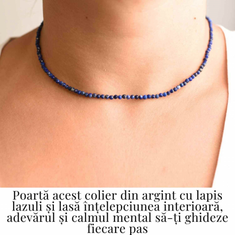 Claritate si Adevar Interior – Colier din Argint 925 cu Lapis Lazuli Fatetat [1]