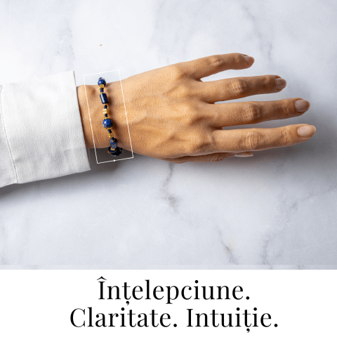 Protectie si Claritate – Bratara Impletita din Lapis Lazuli Natural, Lucrata Manual [1]