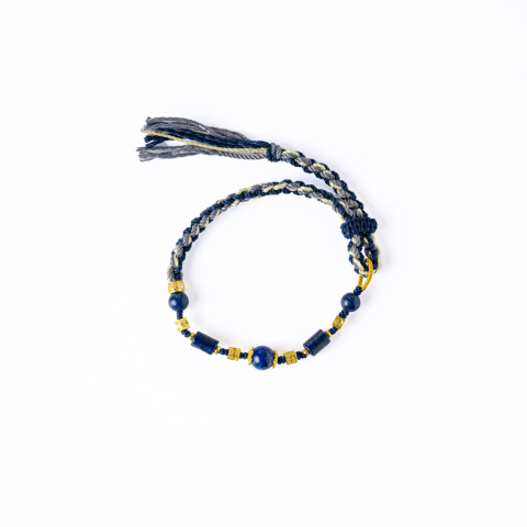 Protectie si Claritate – Bratara Impletita din Lapis Lazuli Natural, Lucrata Manual [8]