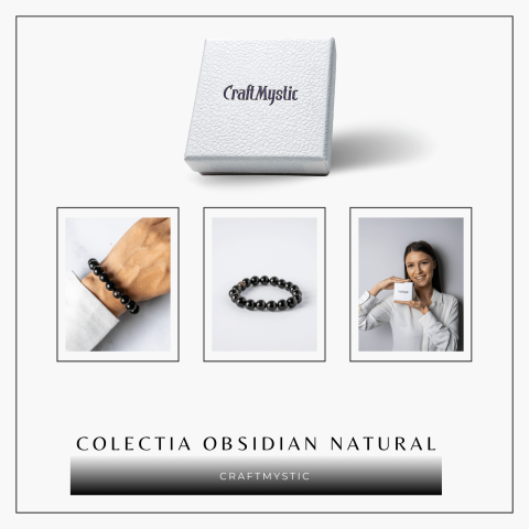 Energie si Protectie – Bratara din Obsidian Auriu Natural 10mm [7]