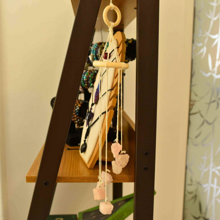 Clopotel de Vant cu Pietre Semipretioase de Cuart Roz - Armonie, Iubire si Rafinament in Ambientul Tau [2]