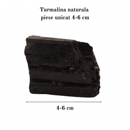 Cristal natural unicat de vindecare Turmalina neagra pietre brute 8-9 cm  - Pentru energie pozitiva, protectie [1]